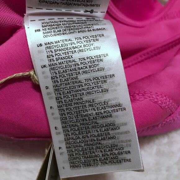 Adidas NWT Bright Pink Sports Bra Women XS - Picture 10 of 10